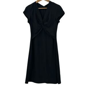 Banana republic office siren black silk dress